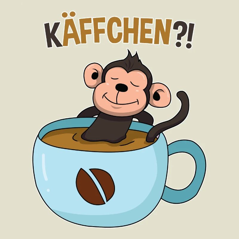 Kaffeepause mit Affe