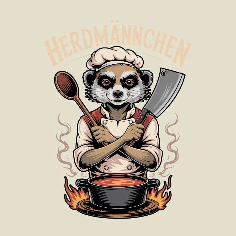 Herdmannchen Kochen Lustiger Koch Herdmannchen
