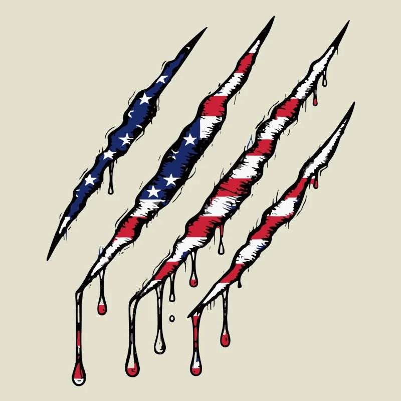 Scratch USA Flag Scratch Trace