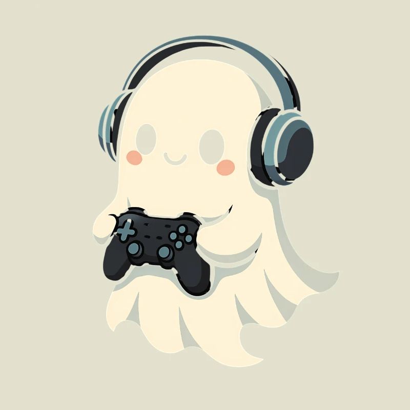 Geist mit Kopfhörer Spielcontroller