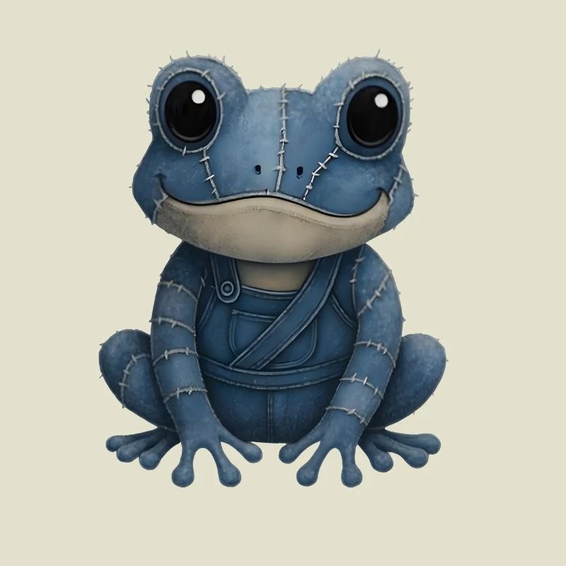 Denim Patchwork Grenouille
