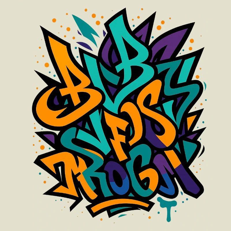 Explosion de couleurs de graffitis de rue