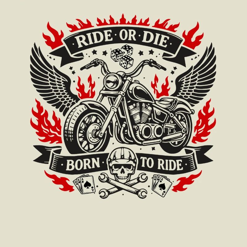 RIDE OR DIE | Biker Flames Gift