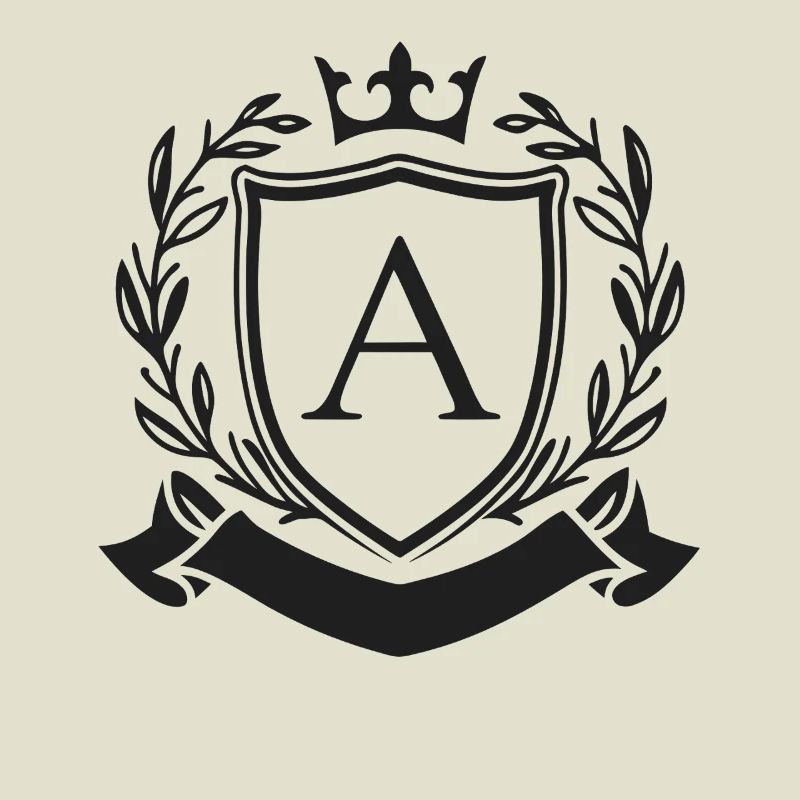 Adel Monogramm Wappen Krone Buchstabe A