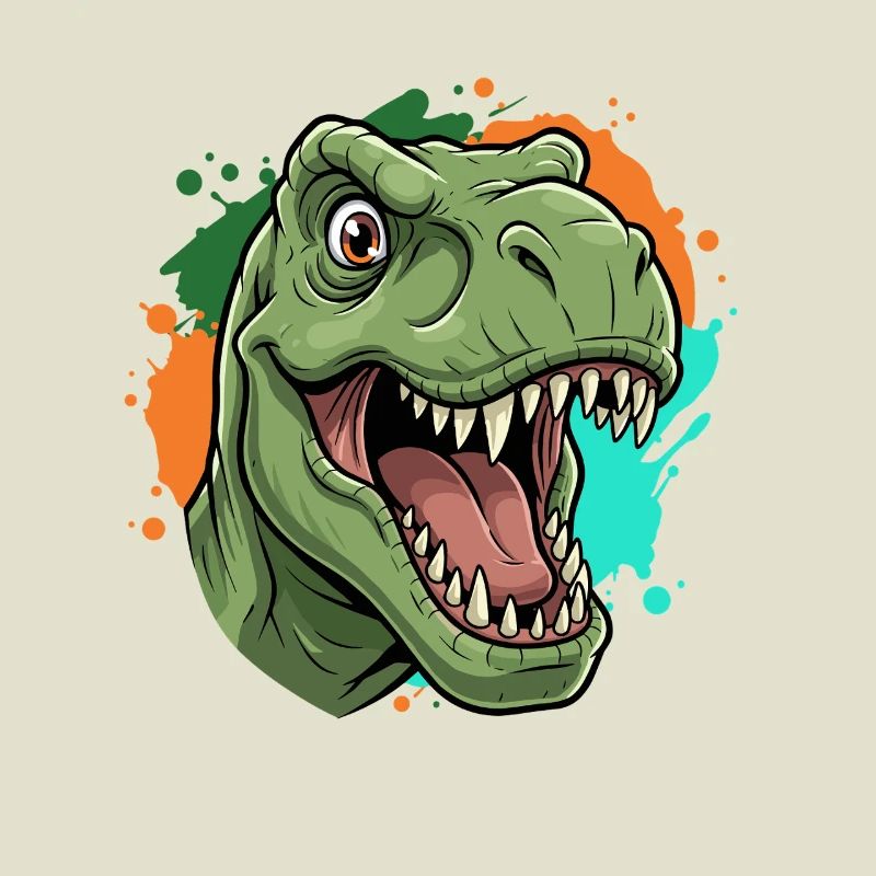Impression néon T-Rex Paint Splash