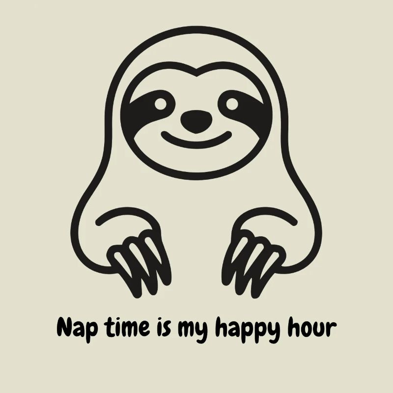 Cuddly Sloth Cartoon