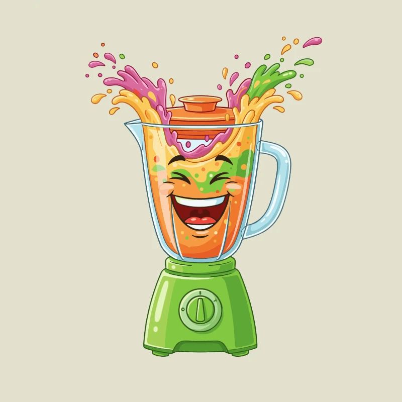 Fröhlicher Obst-Mixer Splash