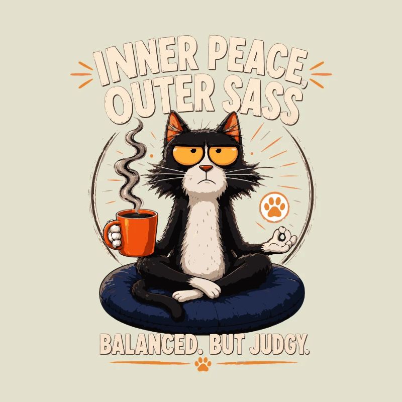 Inner Peace Outer Sass Cat