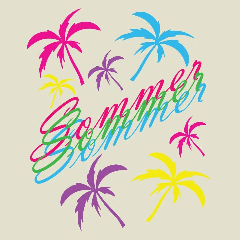 Neon Summer Palm Tree Feeling