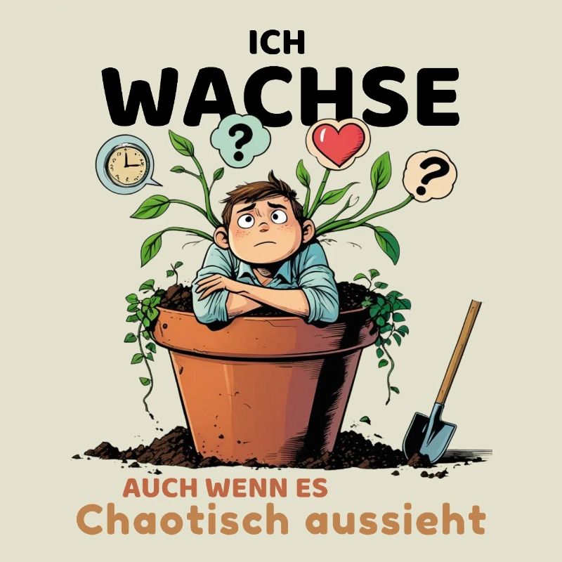 Plante réfléchie avec des bulles de pensée