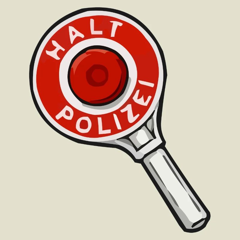Halt Polizei Abzeichen Illustration