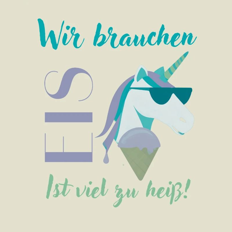 Wir brauchen Eis Einhorn Sommerdesign