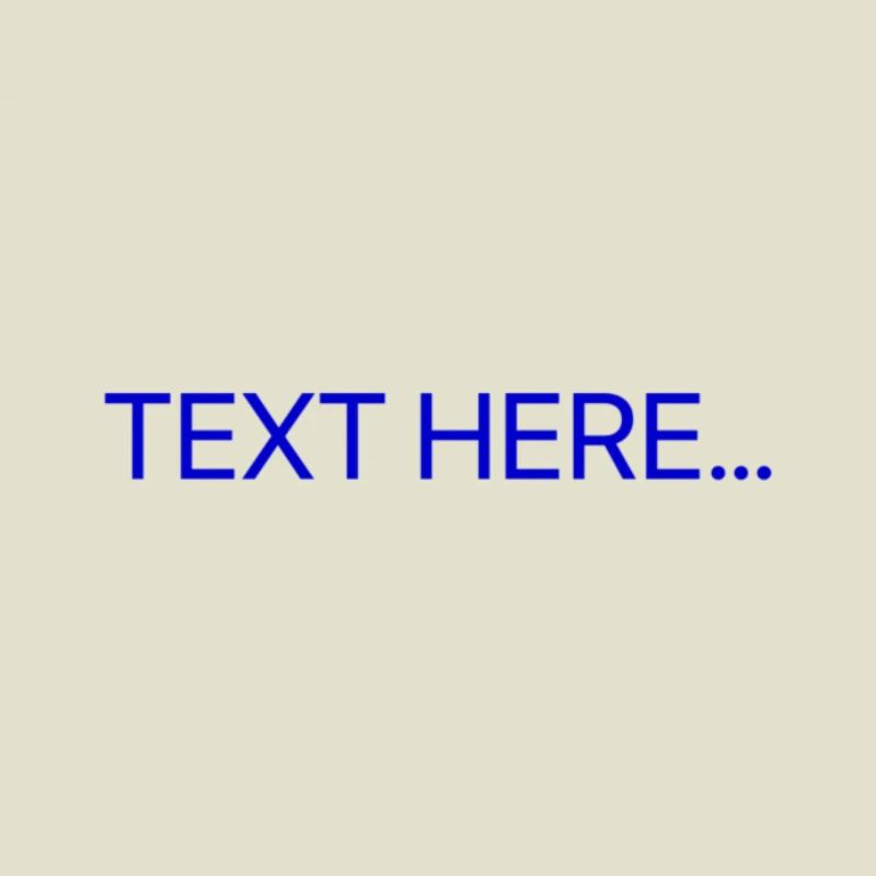 Plain Text Blue Text Print