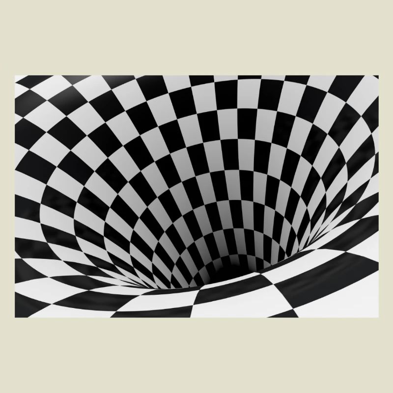 Vortex damier noir et blanc