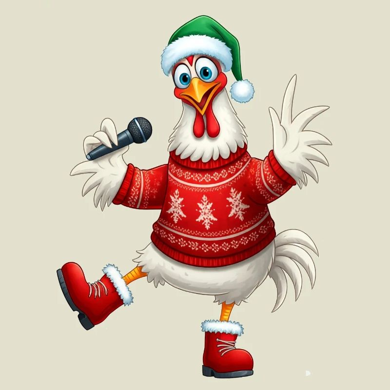 Holiday Singing Hen Sweater