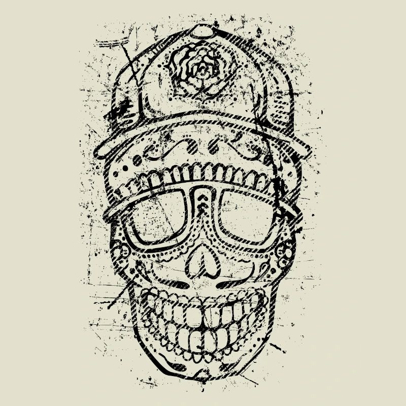 Cool Skull – Bold Distressed Tattoo Style