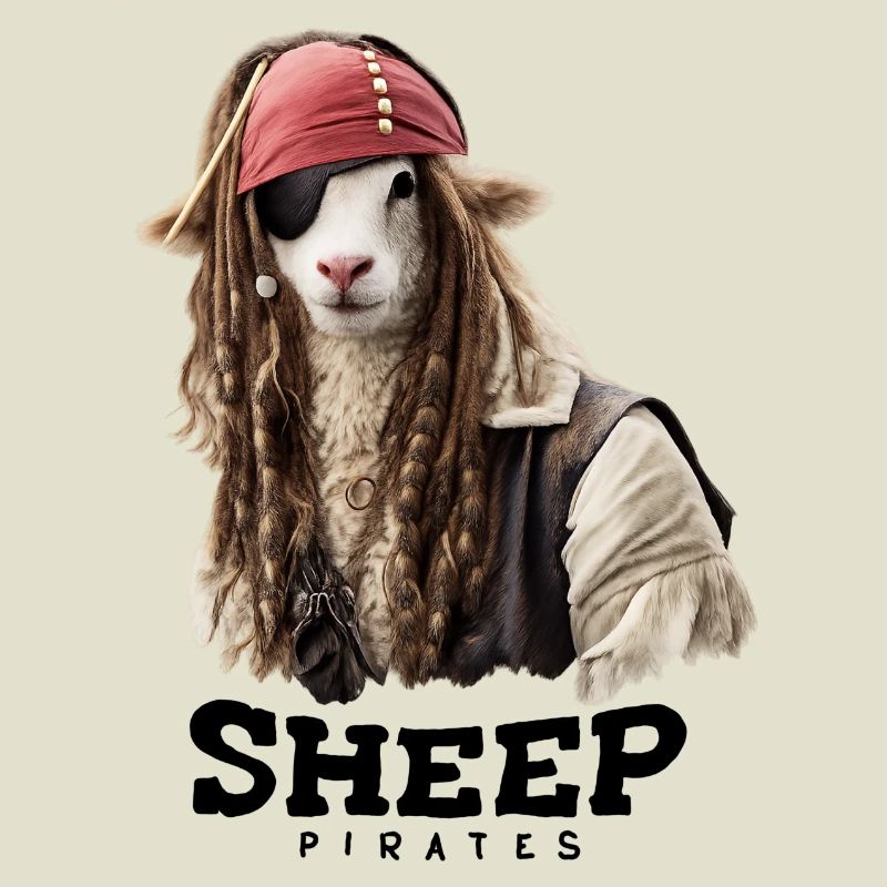 Mouton pirate aux dreadlocks