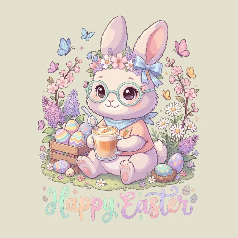 Pastel Bunny Easter Magic « Joyeuses Pâques »