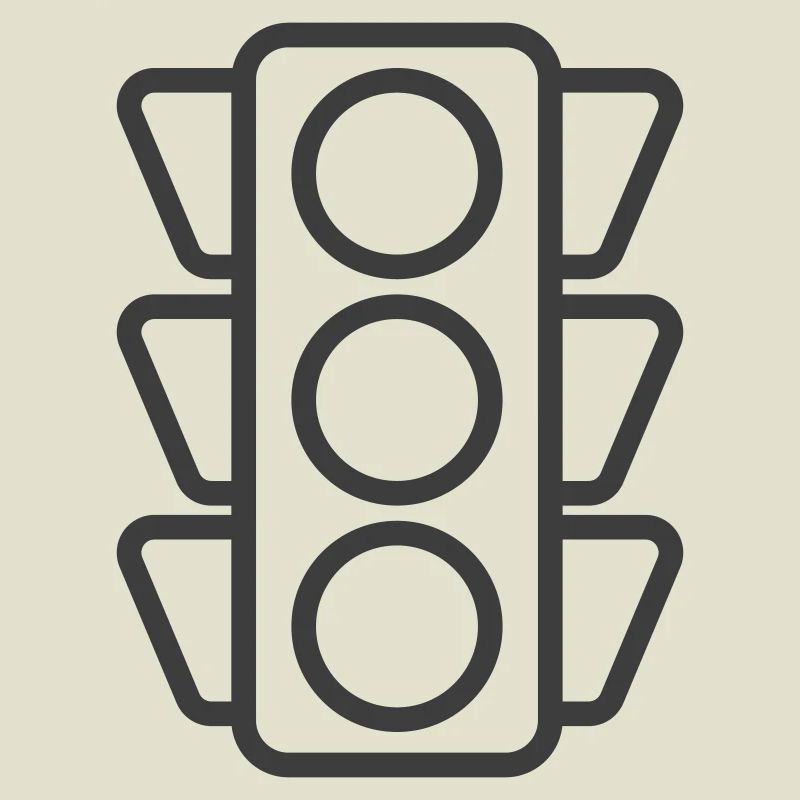 Icône de ligne de feu de circulation