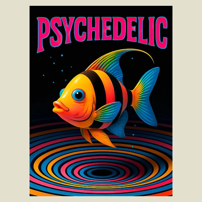 Psychedelic Fish in Spirals