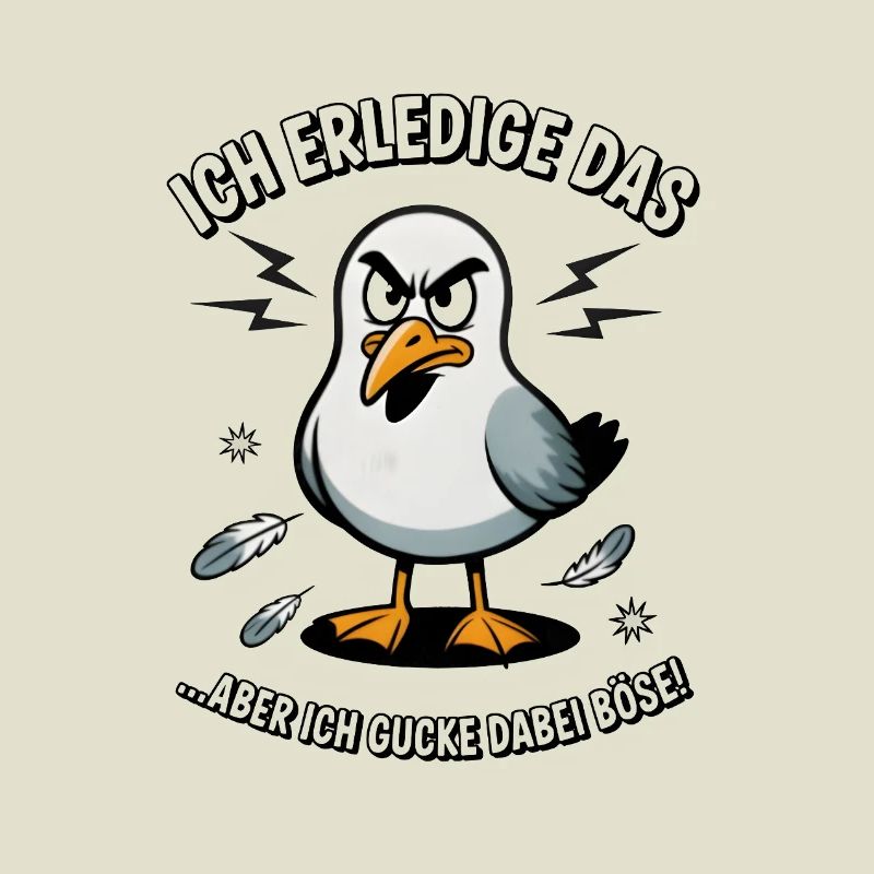 Möwe Seevogel Nen scheiss muss ich