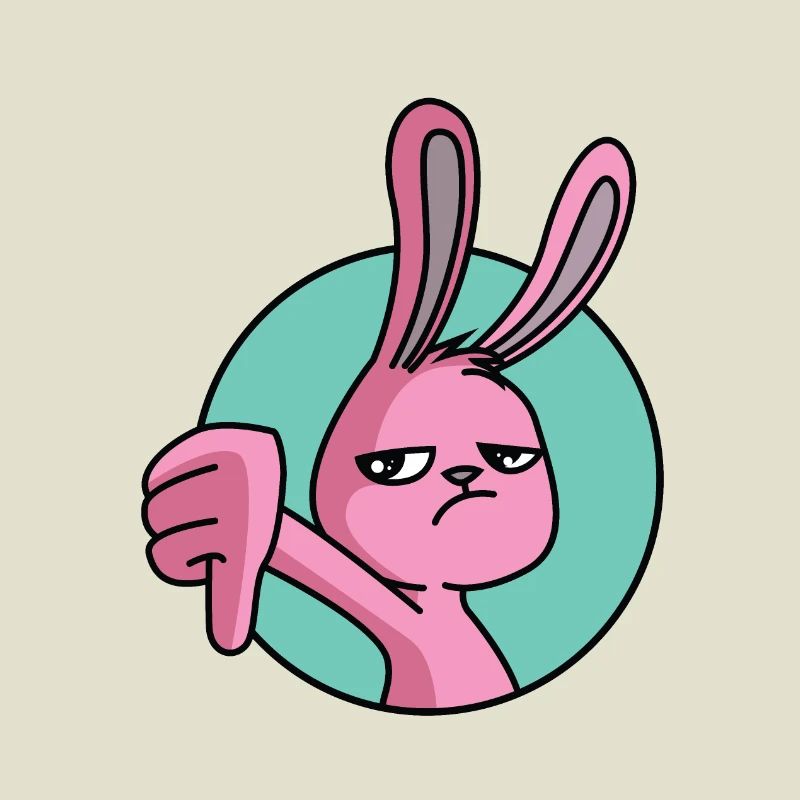 Pouce de lapin vers le bas