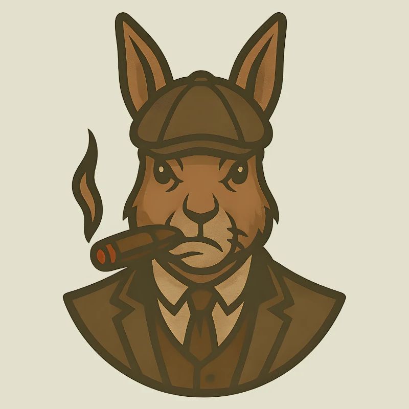 Rabbit in a suit with cigar 1920