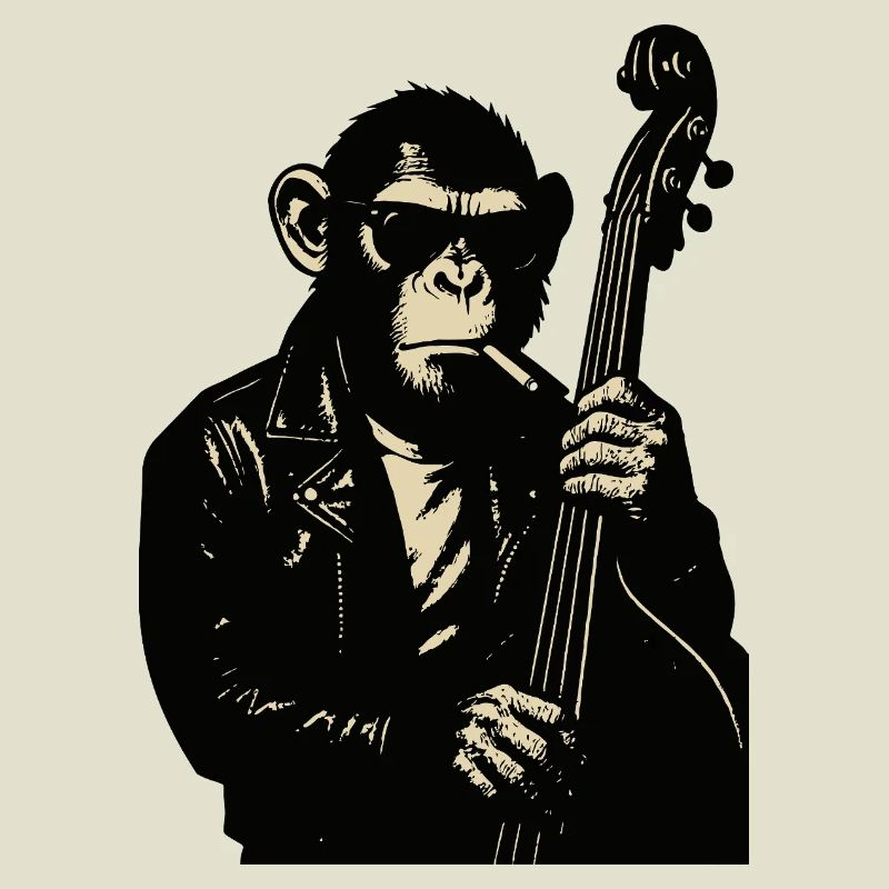 Monkey Rocker Basse en cuir