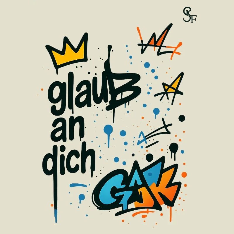 Graffiti Glaub An Dich Design