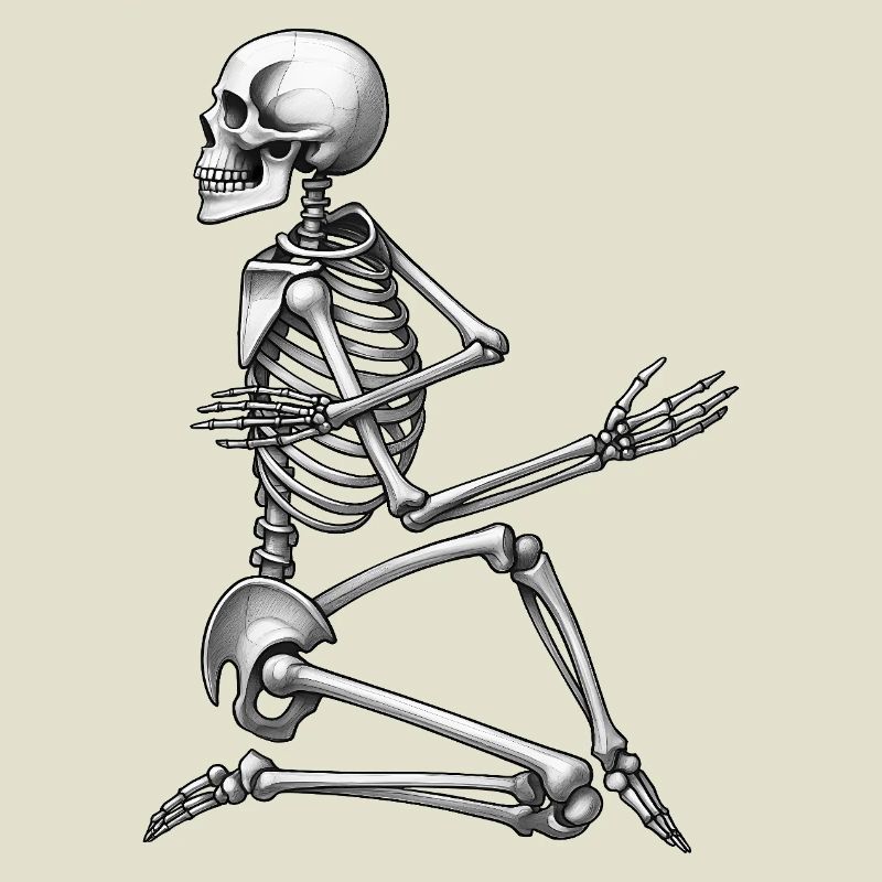 SKELETON DANCER - black & white