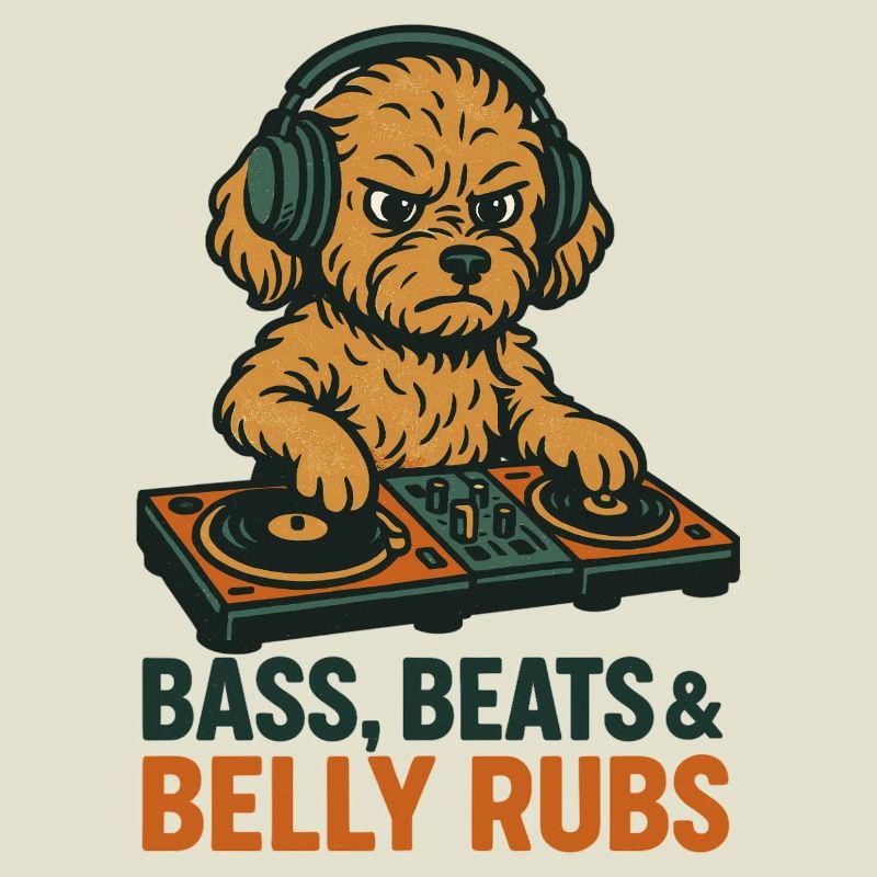 DJ Maltipoo : Basse, Beats & Belly Flats Design rétro