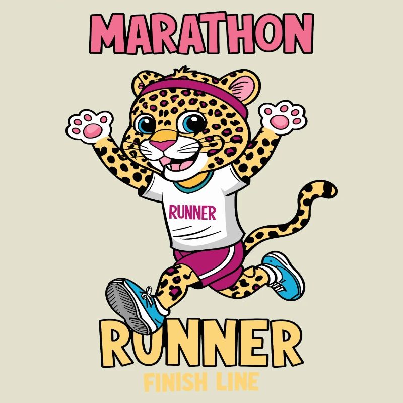 Leopard Marathon Läufer