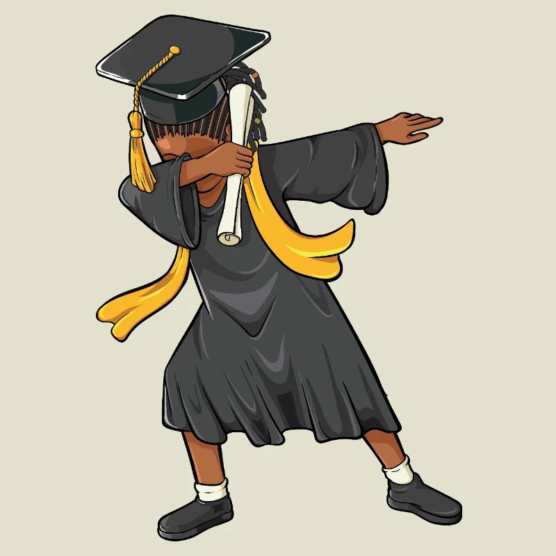 Afro Dabbing Mädchen Abschlussklasse 2026
