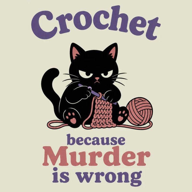 Crochet Cat: Murder Is Wrong