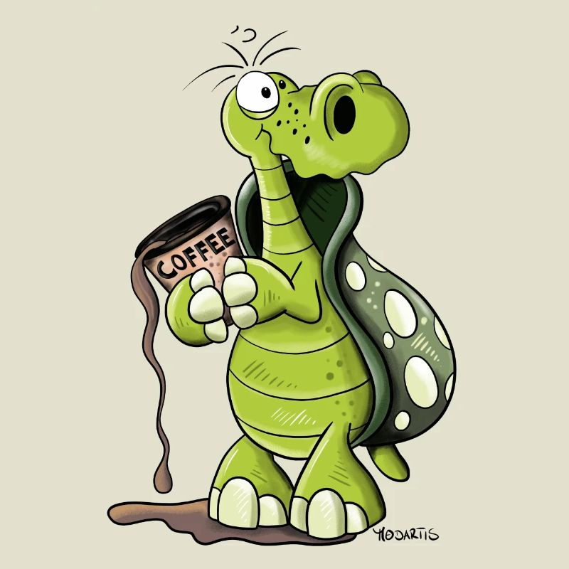 Turtle needs coffee