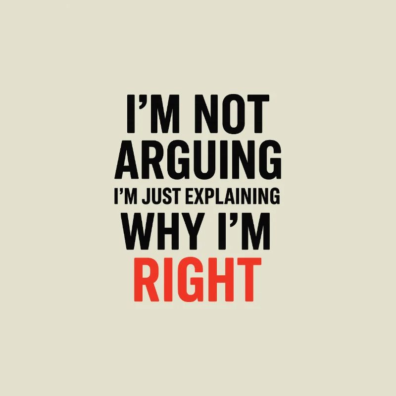 Je ne fais pas d’arguments Texte