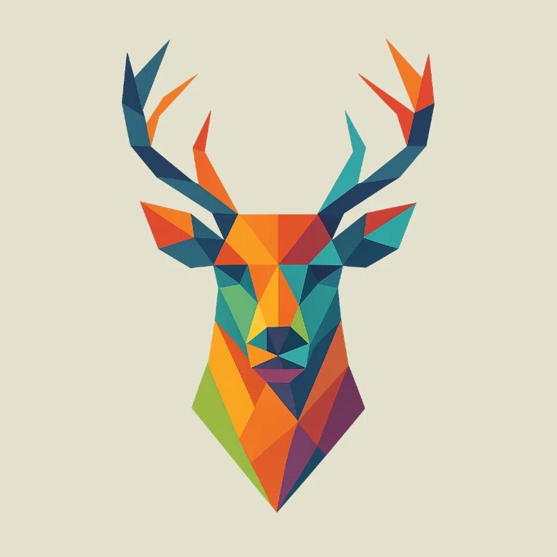 Hirsch | Tête de cerf Impression / Impression / Design