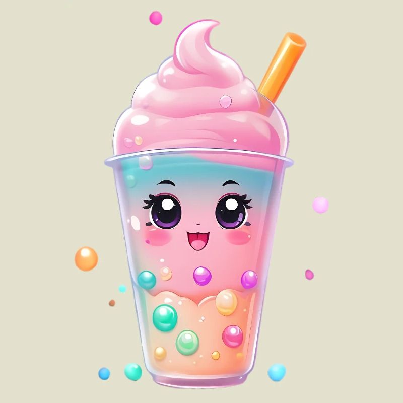 Kawaii Bubble Tea Mug Pastel