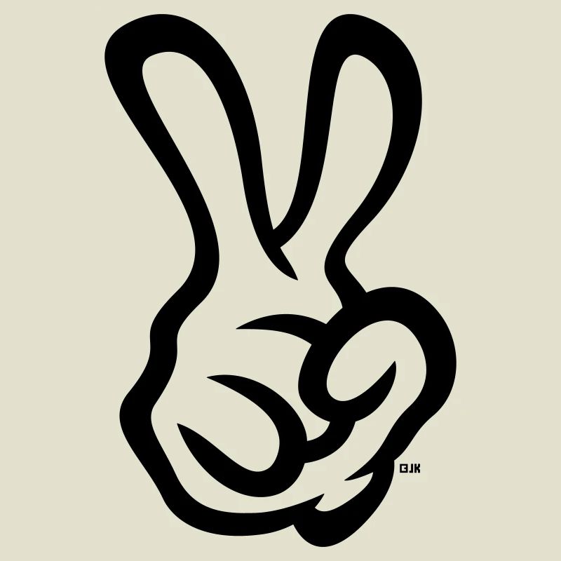 Victory Handzeichen (Rechte Hand / 1C)