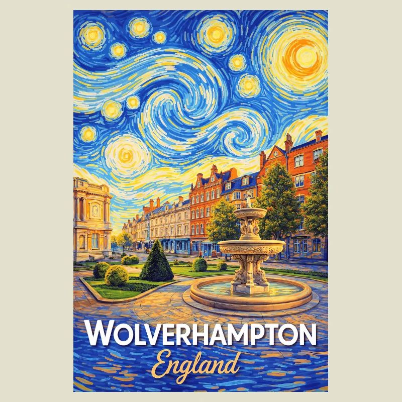 Wolverhampton, Angleterre, Nuit étoilée