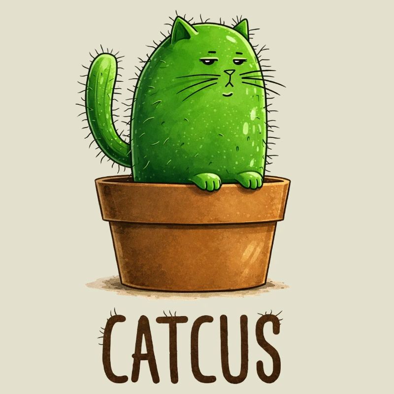 Catcus – Cactus Cat avec Attitude
