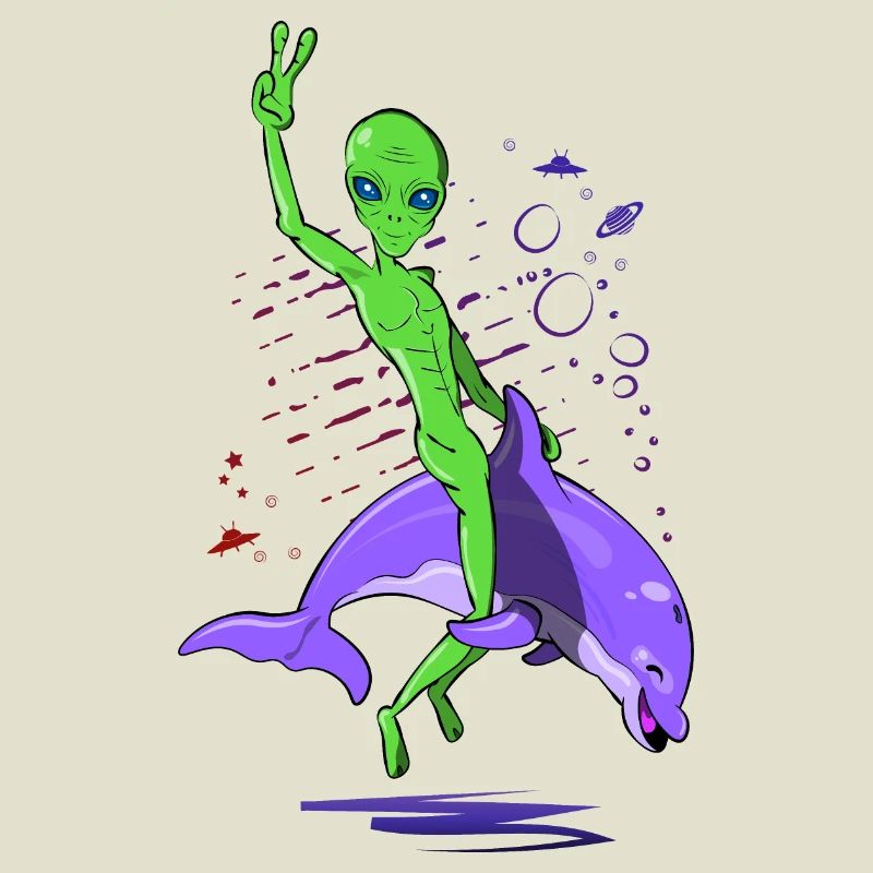 Alien attack with dolphin