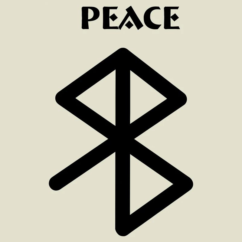 Peace Viking runes with text PEACE