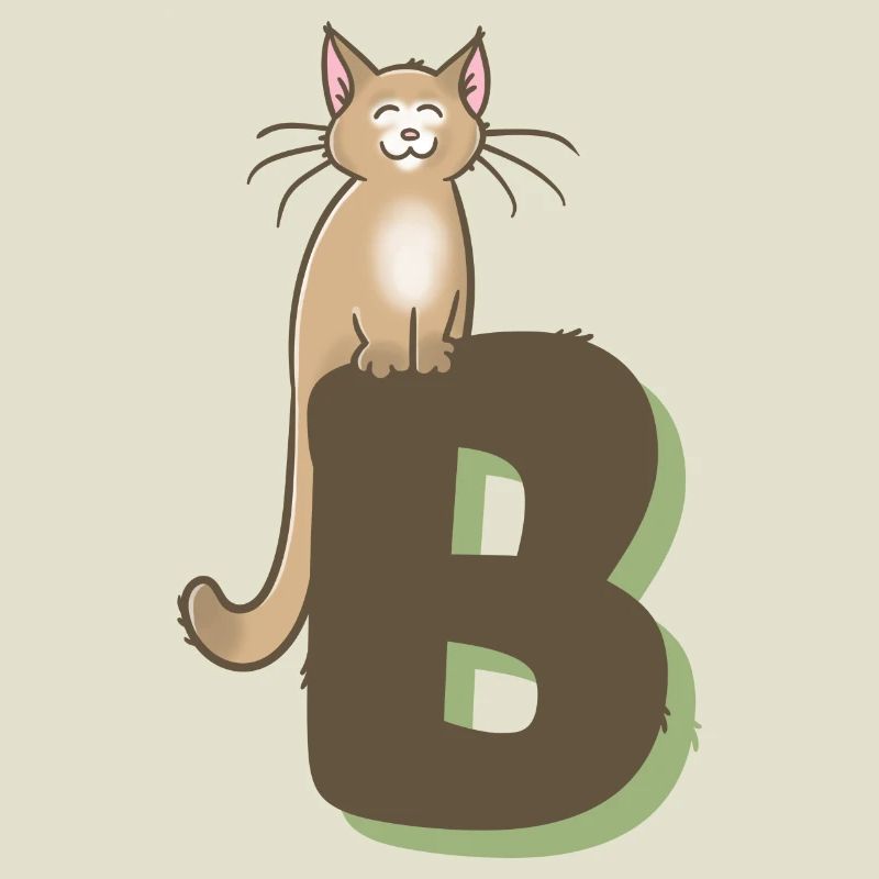 Katze Buchstabe B