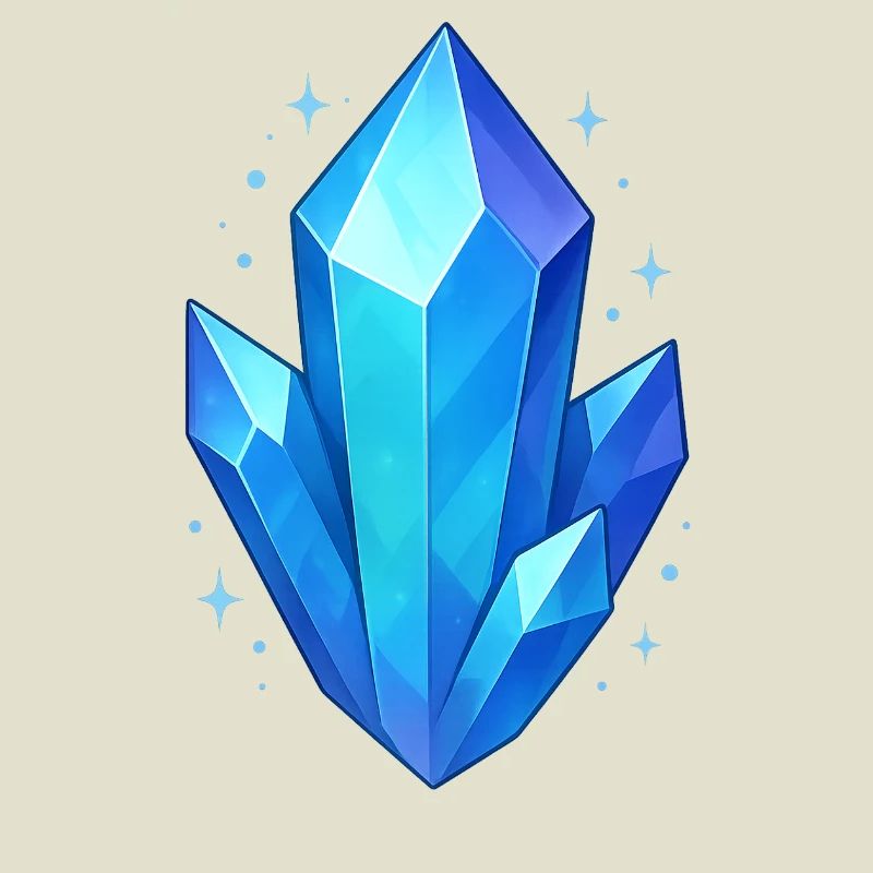 Blue Crystal Cluster