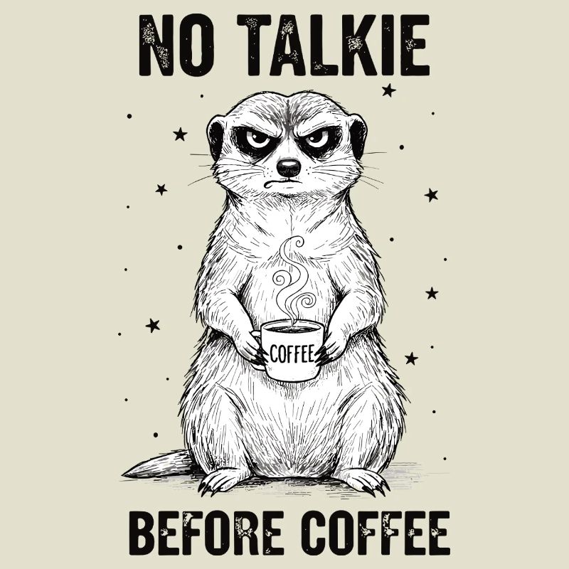 Pas de conversation devant un suricate amateur de café