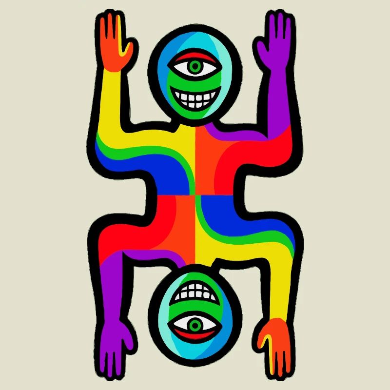 Rainbow Two Faces Figure