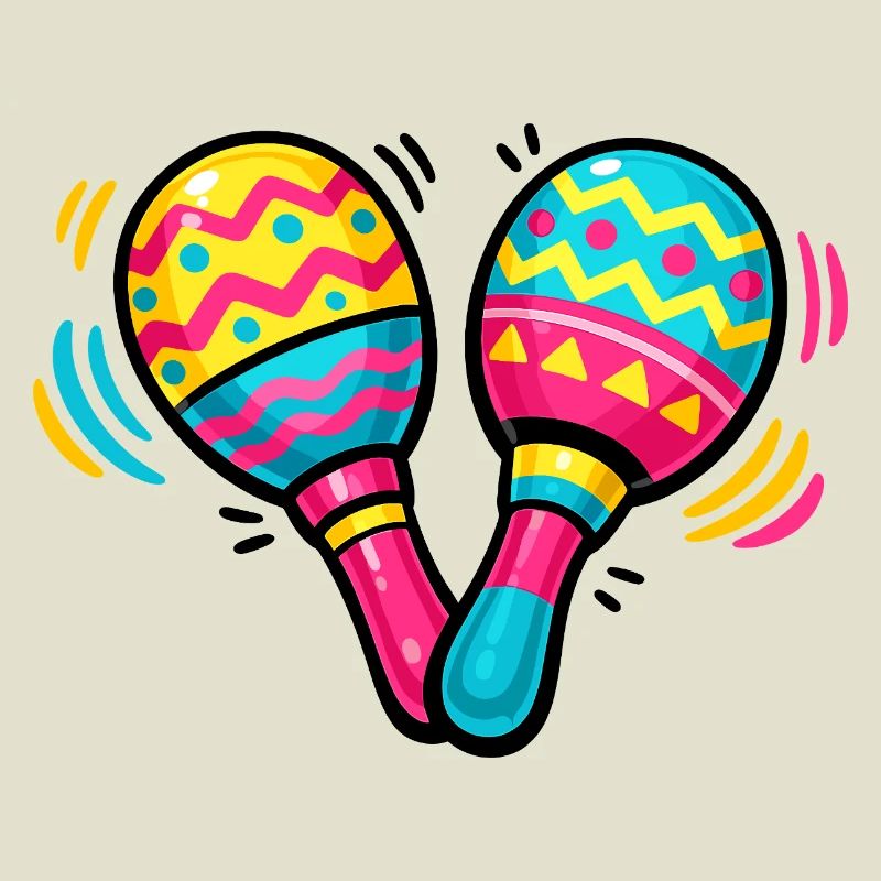 Bunte Maracas Muster
