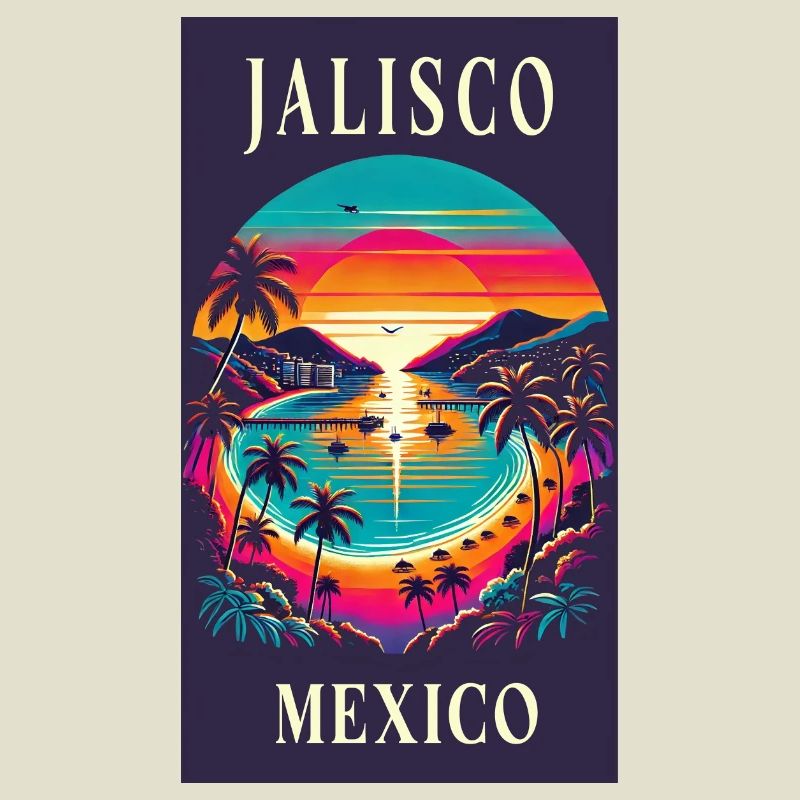 Jalisco Mexico palm tree design