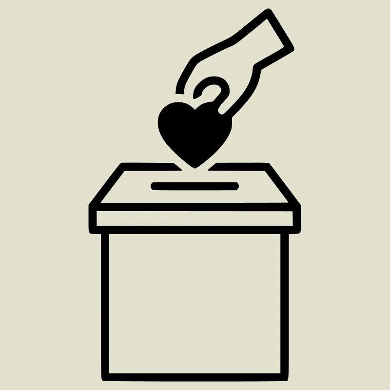 Plan de don de cœur dans les urnes